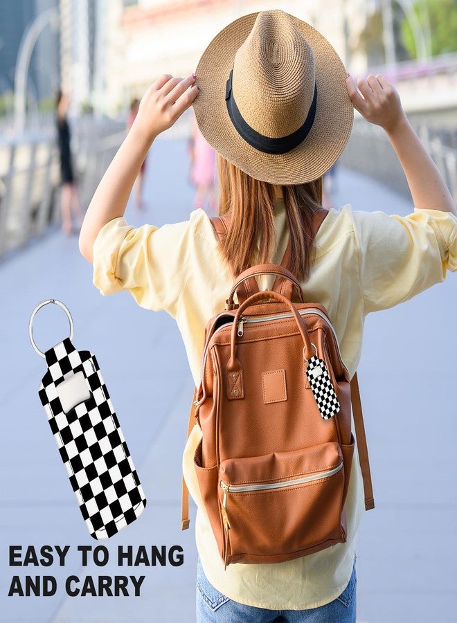 WXCYDG Checkered Chapstick Holder Keychain,Chapsticks Lip Balm Holder Key Chain,Lip Balm Keychain Holder with Clip - Image 4